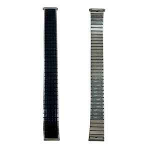 Speidel Vintage Unisex Stainless Steel 6”x.6” Black & Silver Watch Band